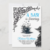 ハロウィーンベビーはブルーボーイベビーシャワー 招待状 (正面)