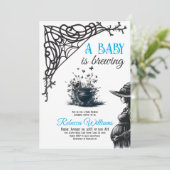 ハロウィーンベビーはブルーボーイベビーシャワー 招待状 (スタンド正面)