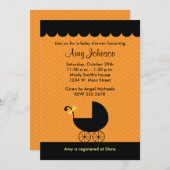 ハロウィーンベビーカーベビーシャワー招待状 招待状 (正面/裏面)