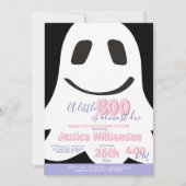 ハロウィーンベビーガールシャワーカワイイ幽霊招待状 招待状 (正面)