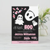 ハロウィーンベビーガールシャワー小さなブー招待状 招待状 (スタンド正面)