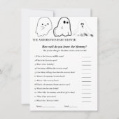 ハロウィーンベビーシャワーあなたがどれほどママを知っているか 招待状 (正面)