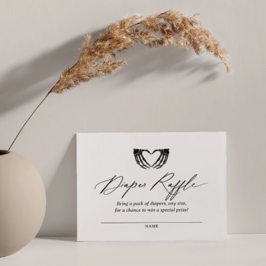 ハロウィーンベビーシャワーおむつラッフルチケット エンクロージャーカード