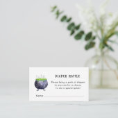 ハロウィーンベビーシャワーおむつラッフル エンクロージャーカード (スタンド正面)