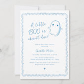 ハロウィーンベビーシャワーカワイイ幽霊招待状 招待状 (正面)