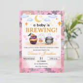 ハロウィーンベビーシャワーパーソナライズされた招待状 (スタンド正面)