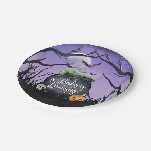 ハロウィーンベビーシャワープレート ペーパープレート (アングル)