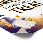 ハロウィーンベビーシャワーベビーは甘いサイン ポスター (角)