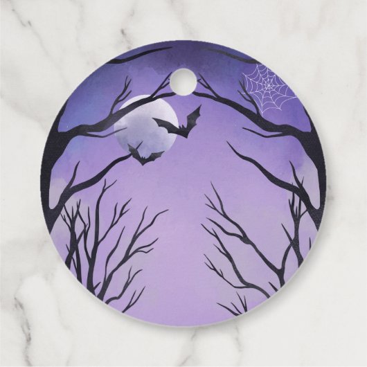 ハロウィーンベビーシャワーメッセージカード フェイバータグ (裏面)