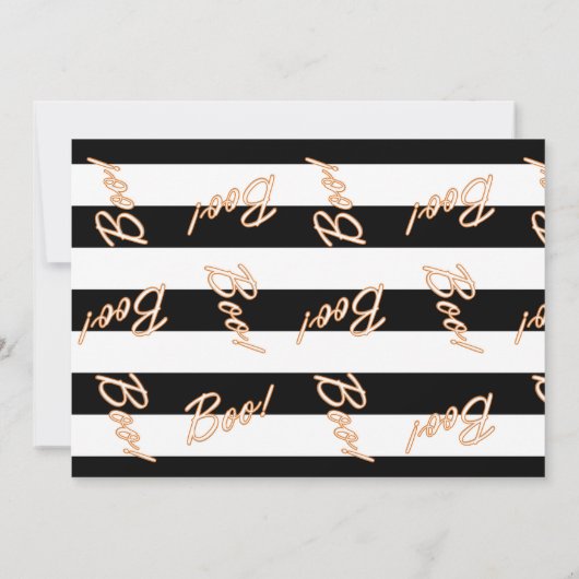 ハロウィーンベビーシャワーモダンシック招待状 招待状 (裏面)