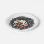 ハロウィーンベビーシャワーリトルブカボチャ ペーパープレート (アングル)