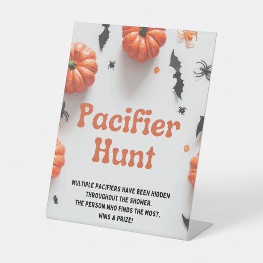 ハロウィーンベビーシャワーリトルブー招待状 台座サイン (正面)