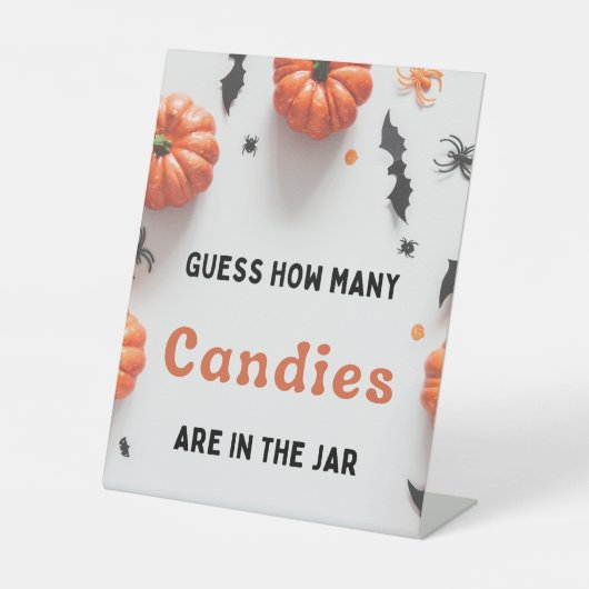 ハロウィーンベビーシャワーリトルブー招待状 台座サイン (正面)