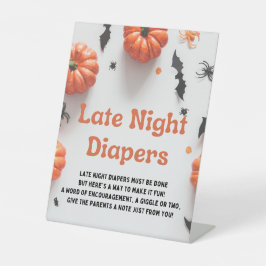 ハロウィーンベビーシャワーリトルブー招待状 台座サイン