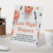 ハロウィーンベビーシャワーリトルブー招待状 台座サイン (インサイチュ)