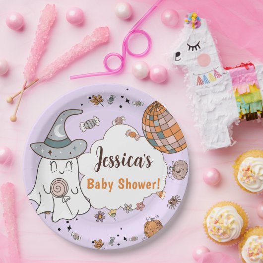 ハロウィーンベビーシャワーリトルブー紙プレート ペーパープレート (パーティー)