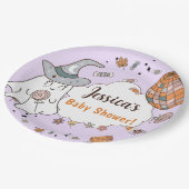 ハロウィーンベビーシャワーリトルブー紙プレート ペーパープレート (アングル)