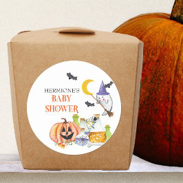 ハロウィーンベビーシャワー幽霊及び魔法ポーション ラウンドシール