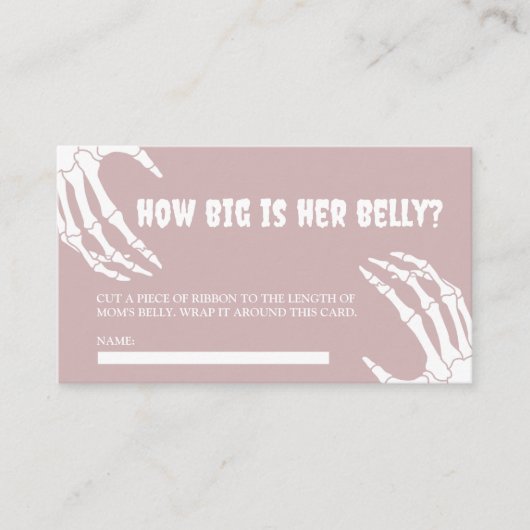 ハロウィーンベビーシャワー彼女のベリーカードはどれくらい大きい エンクロージャーカード (正面)