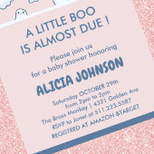 ハロウィーンベビーシャワー招待状ズリトルブピンク 招待状