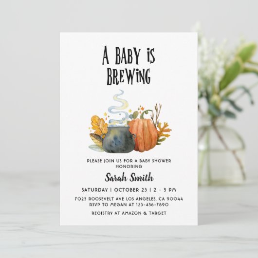 ハロウィーンベビーシャワー招待状 招待状 (スタンド正面)