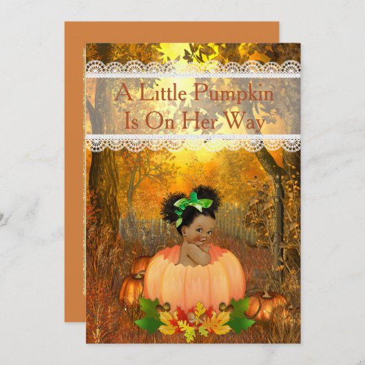 ハロウィーンベビーシャワー招待状 招待状 (正面/裏面)