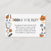 ハロウィーンベビーシャワー用本 エンクロージャーカード (正面)