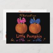 ハロウィーンベビージェンダーの招待状 招待状 (正面/裏面)