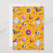 ハロウィーンベビーブベビーシャワー男女兼用 招待状 (裏面)