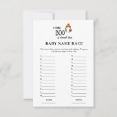 ハロウィーンベビー名競走ベビーシャワーゲームカード 招待状 (正面)