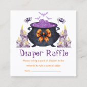 ハロウィーンベビー醸造おむつラッフルベビーシャワー エンクロージャーカード (正面)