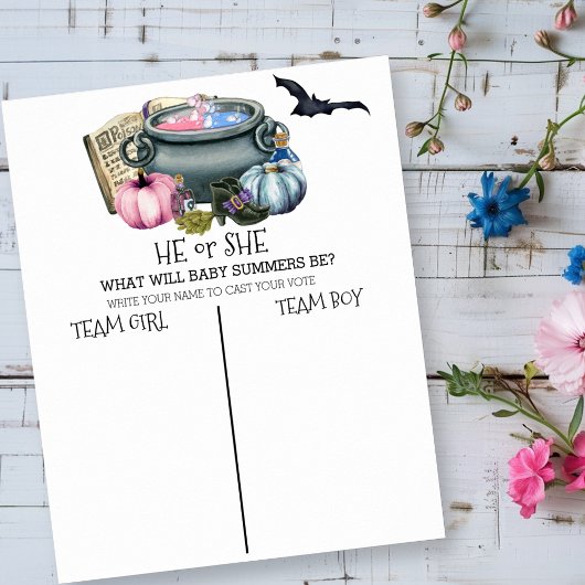 ハロウィーンベビー醸造ジェンダー投票投票を明らかにする ポスター