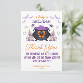 ハロウィーンベビー醸造ベビーシャワーかわいい サンキューカード (スタンド正面)