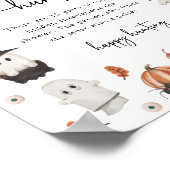 ハロウィーンベビー靴下狩りゲームサイン ポスター (角)