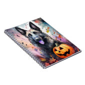 ハロウィーンベルギーベルギーシェパンプキンス怖い ノートブック (右側)