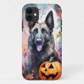 ハロウィーンベルギーベルギーシェパンプキンス怖い Case-Mate iPhoneケース (裏面)