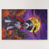 ハロウィーンベルネドードルドッグパンプキンス怖い ジグソーパズル (横)