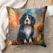 ハロウィーンベルネーズマウンテンとカボチャ怖 クッション (ブランケット)