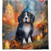 ハロウィーンベルネーズマウンテンとカボチャ怖 シャワーカーテン (正面)