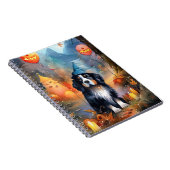 ハロウィーンベルネーズマウンテンとカボチャ怖 ノートブック (右側)