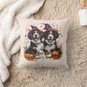 ハロウィーンベルネーズマウンテンドッグスウィッチ幽霊 クッション (ブランケット)