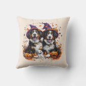 ハロウィーンベルネーズマウンテンドッグスウィッチ幽霊 クッション (裏面)