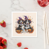 ハロウィーンベルネーズマウンテンドッグスウィッチ幽霊 スタンダードカクテルナプキン (インサイチュ)