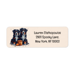 ハロウィーンベルネーズマウンテンドッグズパンプキン ラベル