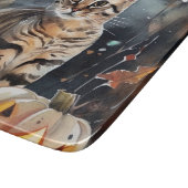 ハロウィーンベンガル猫カボチャ怖 カッティングボード (角)