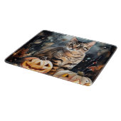 ハロウィーンベンガル猫カボチャ怖 カッティングボード (角)