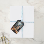 ハロウィーンベンガル猫カボチャ怖 ギフトタグ (より糸付き)