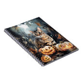 ハロウィーンベンガル猫カボチャ怖 ノートブック (右側)