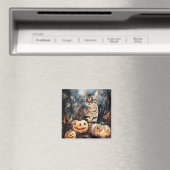 ハロウィーンベンガル猫カボチャ怖 マグネット (インサイチュ (食洗機))