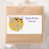 ハロウィーンベーキングまたはドリンクミックスラベル幽霊こうもり ラベル (インサイチュ)